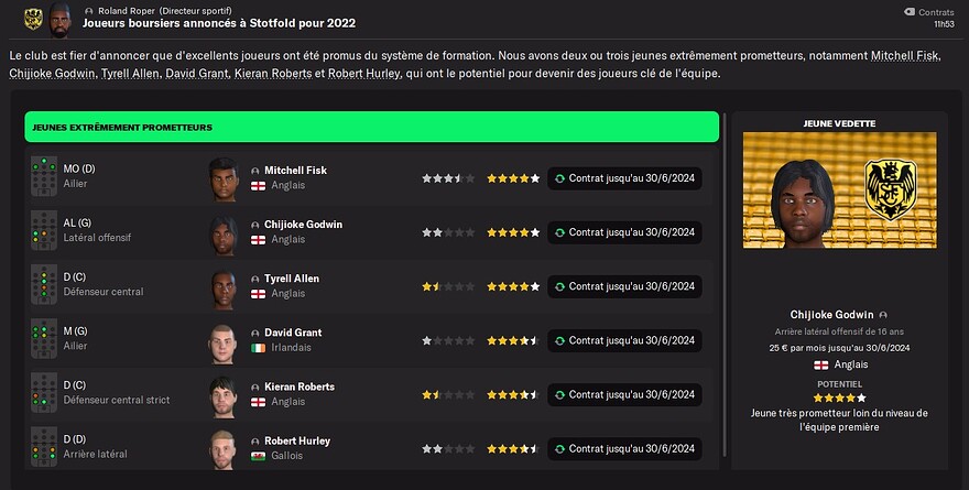 S1 - Jeunes conservés