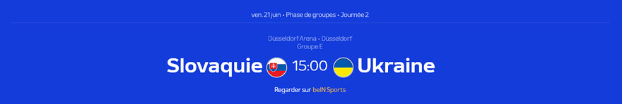 Euro 2024 • Slovaquie - Ukraine