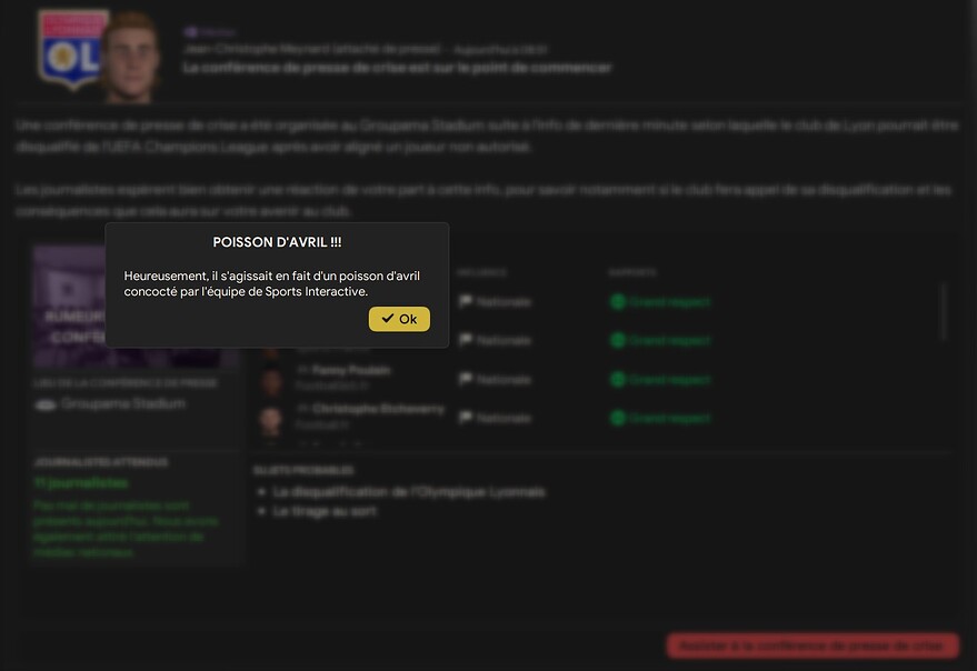 Poisson d'avril de FM