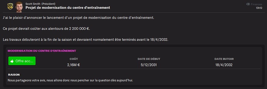 S11 - Centre entraînement