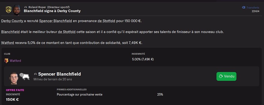 S9 - Départ Blanchfield