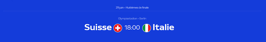 Euro 2024 • Suisse - Italie