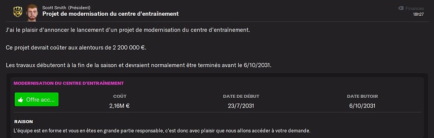 S10 - Centre entrainement