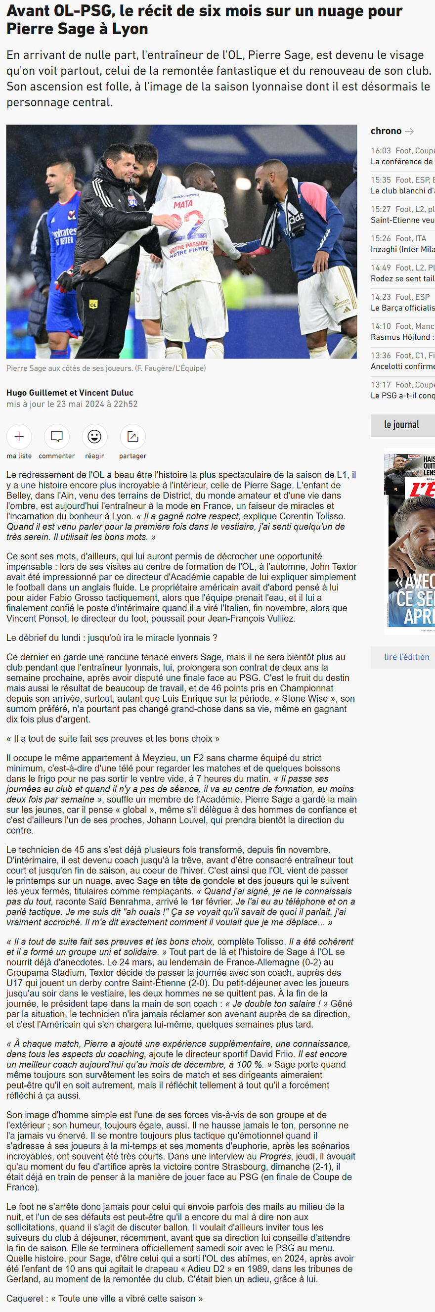 L'adaptation de Sage