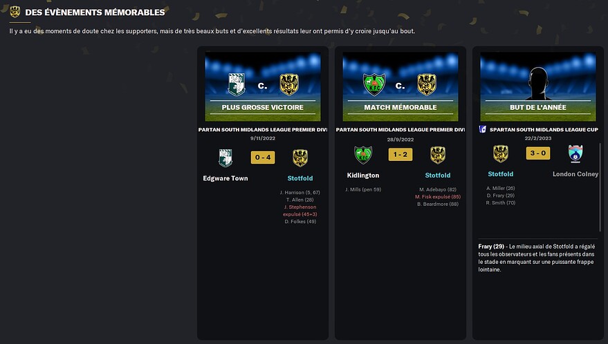 S2 - Bilan mémorables