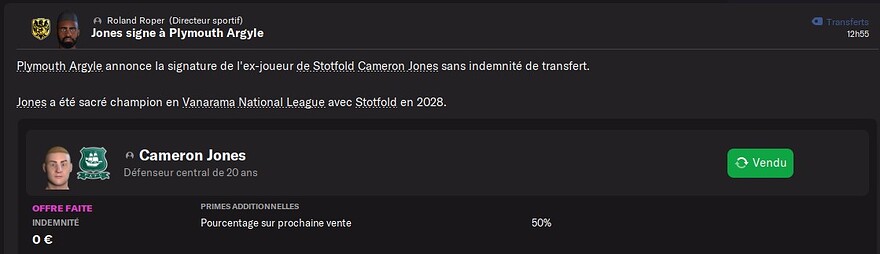 S8 - Jones départ