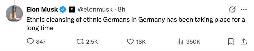 Elon Musk dit encore des trucs nazis