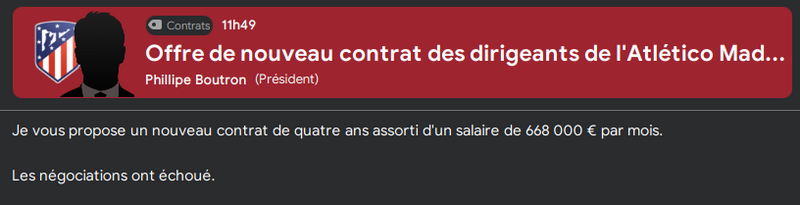 Offre de contrat refusée, salaire x3, 75%