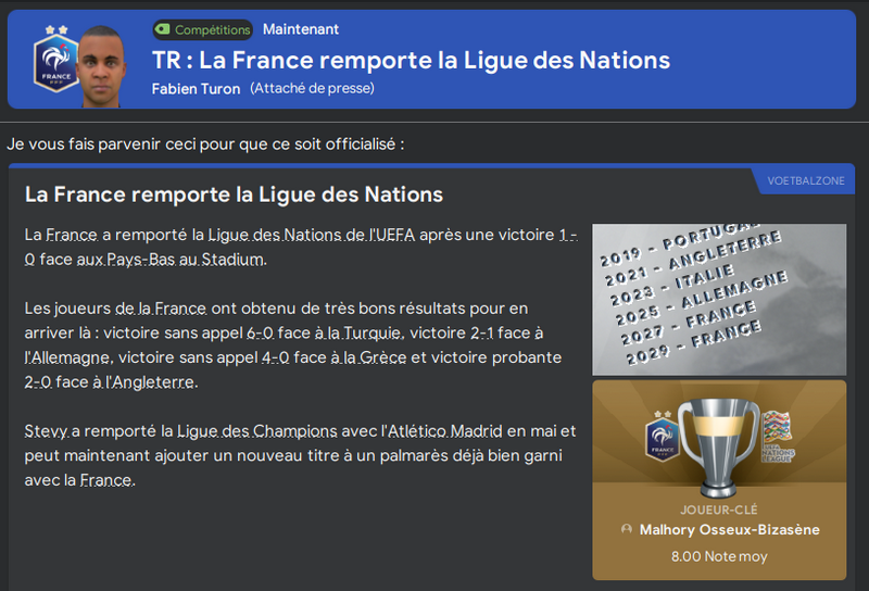 Ligue des Nations, 75%