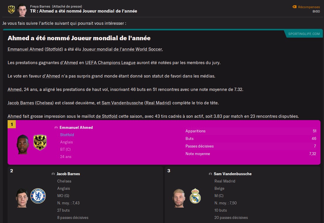 S19 - Joueur mondial